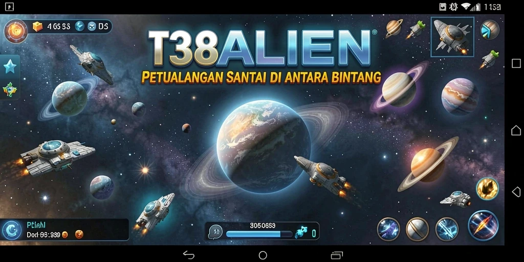 Screenshot gameplay 138ALIEN yang menampilkan eksplorasi planet.