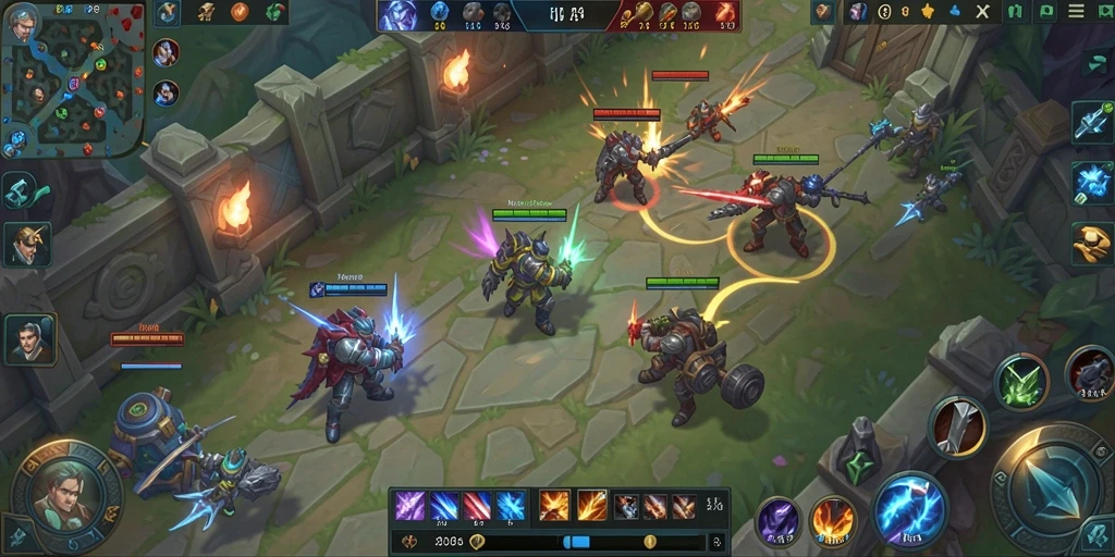 Tampilan gameplay penuh aksi dari 8II saat pertarungan tim.