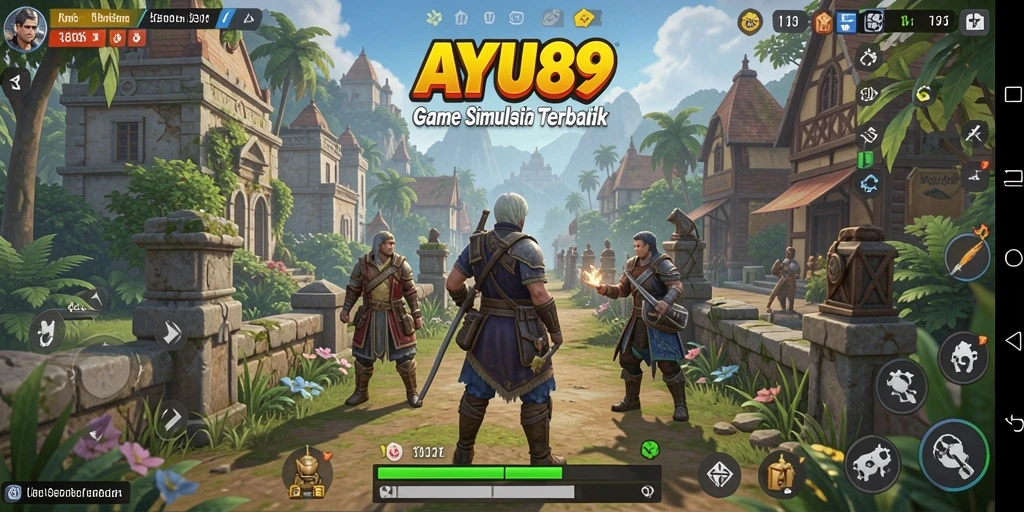 Tampilan interaktif gameplay AYU89 yang menarik dan seru.