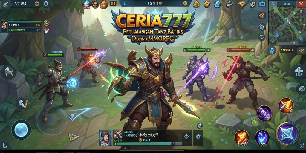 Tangkapan layar menunjukkan aksi seru dalam gameplay MMORPG CERIA777.
