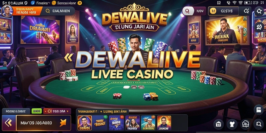 Gameplay Live Casino yang seru dan interaktif di DEWALIVE.