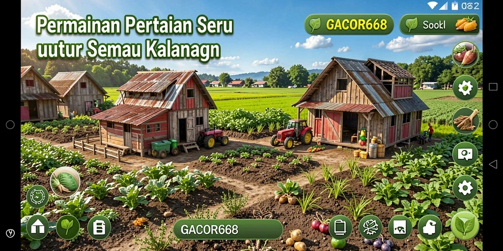 Tangkapan layar GACOR668 menampilkan aktivitas bertani yang seru.