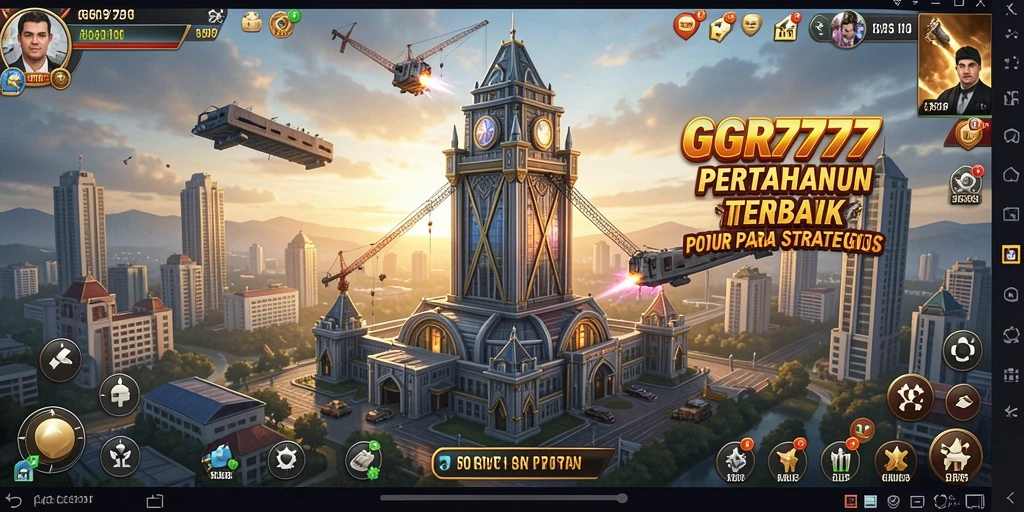 Tangkapan layar dari gameplay GGR7777 menunjukkan aksi menara bertahan yang mendebarkan.