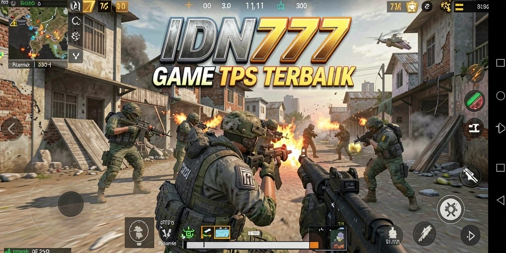 Screenshot dari gameplay seru IDN777 yang menampilkan aksi tembak-menembak.