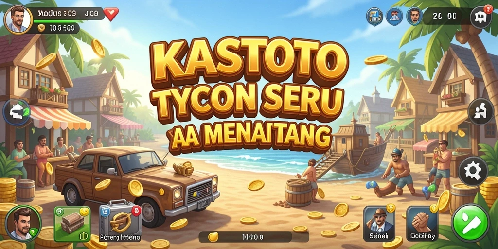 Screenshot gameplay KASTOTO menampilkan petualangan seru dalam dunia Tycoon.