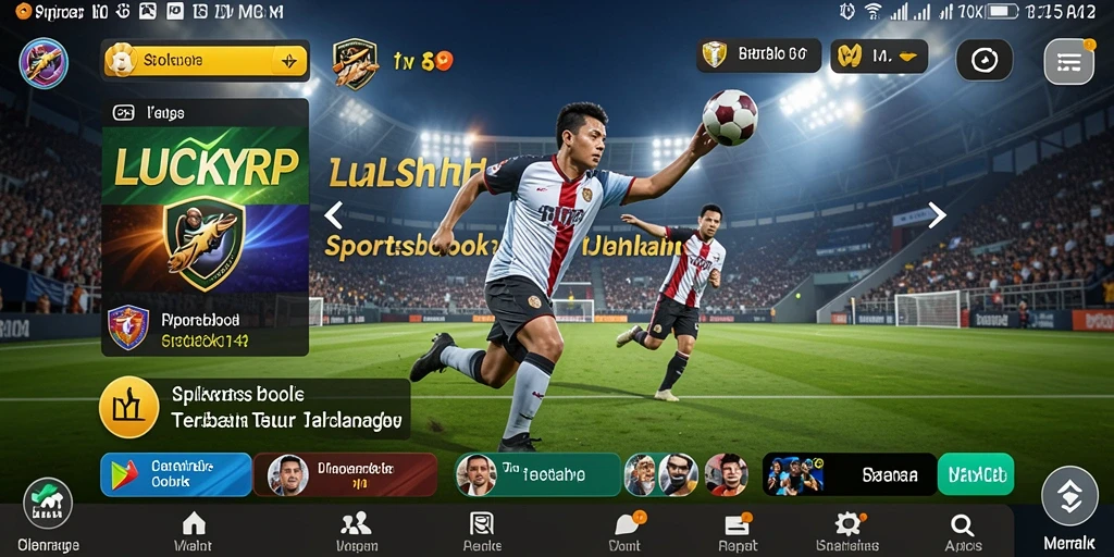 Tampilan gameplay LUCKYRP dalam taruhan olahraga yang mendebarkan.