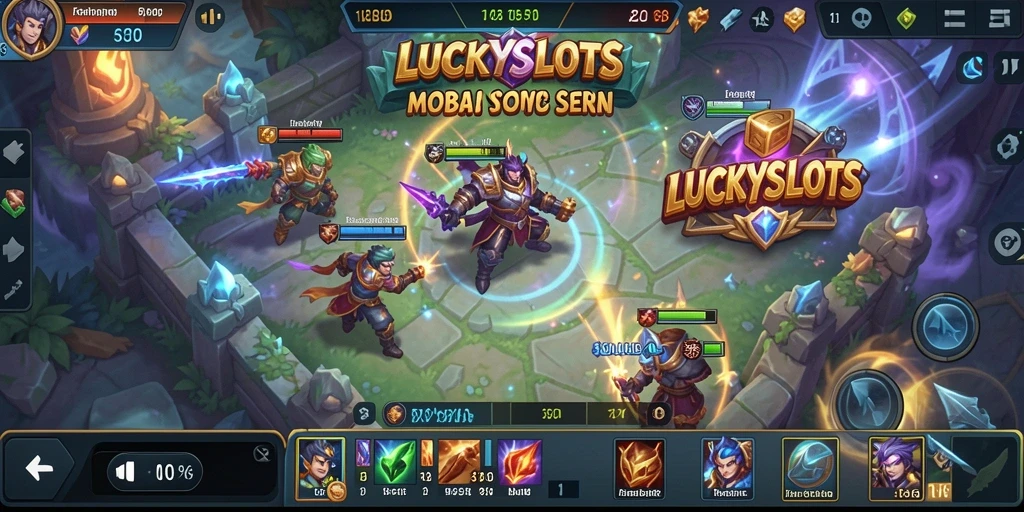 Tampilan gameplay menarik dari LUCKYSLOTS dengan karakter dinamis.