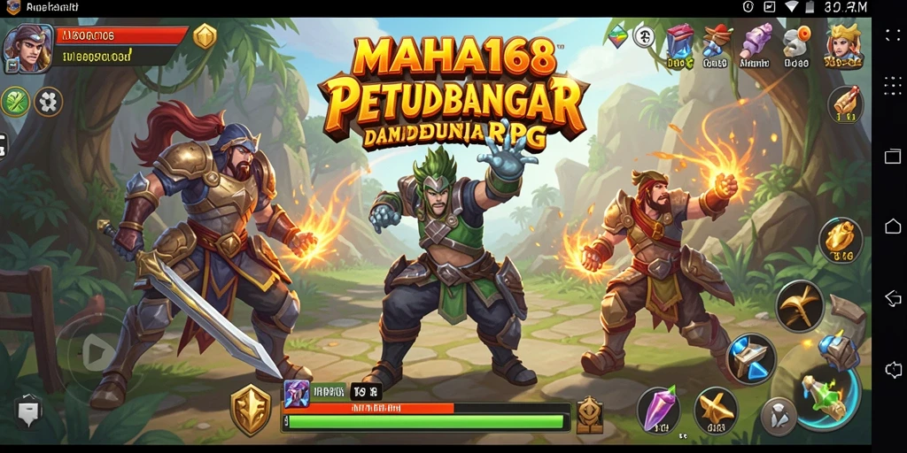 Tangkapan layar gameplay menampilkan pertempuran epik dalam dunia RPG yang menawan.