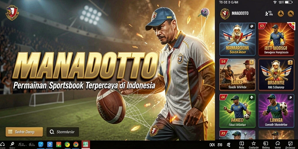 Tampilan antarmuka menarik dari gameplay Sportsbook MANADOTOTO.