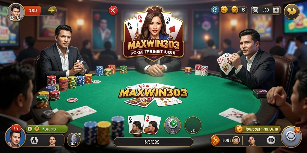 Tampilan gameplay MAXWIN303 yang seru dan menegangkan dalam permainan Poker.