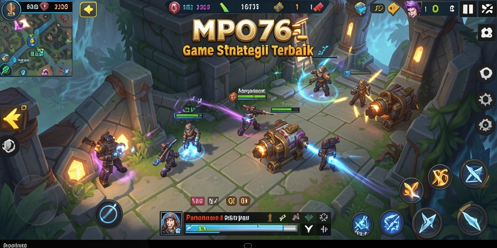 Tangkapan layar MPO76 menunjukkan aksi pertempuran yang intens dalam game SLG.