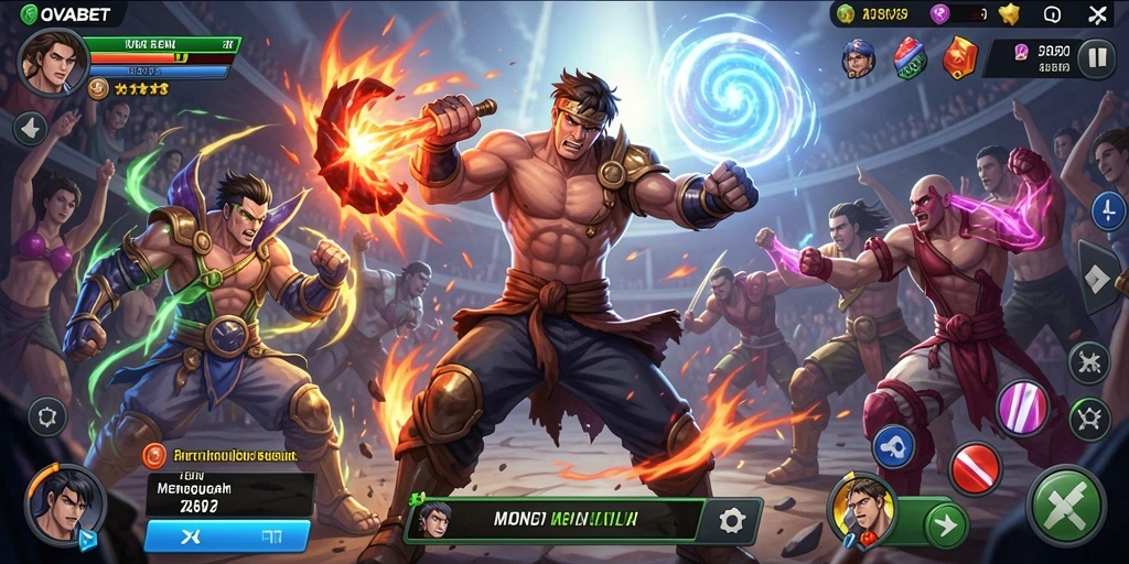 Tampilan menarik dari gameplay OVABET dengan aksi pertarungan yang mendebarkan.