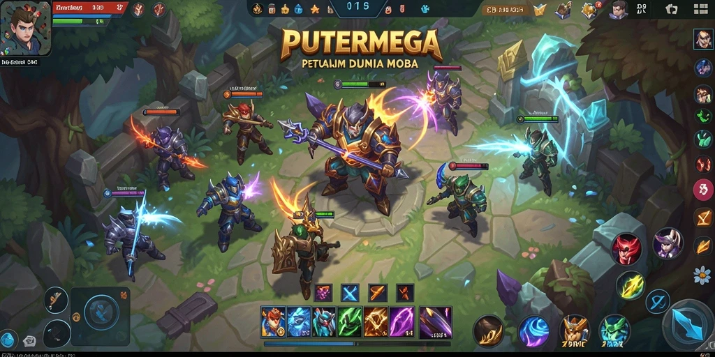 Tampilan seru pertarungan di arena MOBA PUTERMEGA.