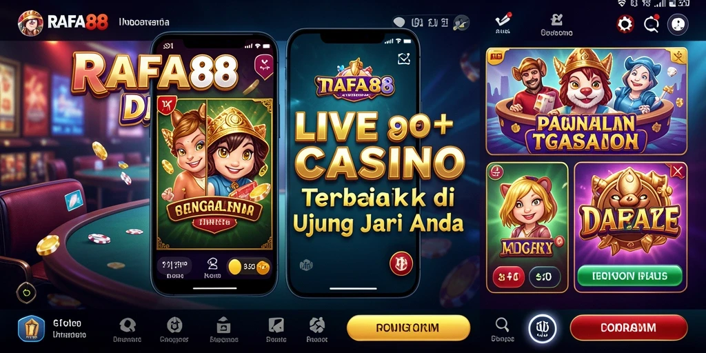 Tampilan gameplay Live Casino RAFA88 yang seru dan interaktif.