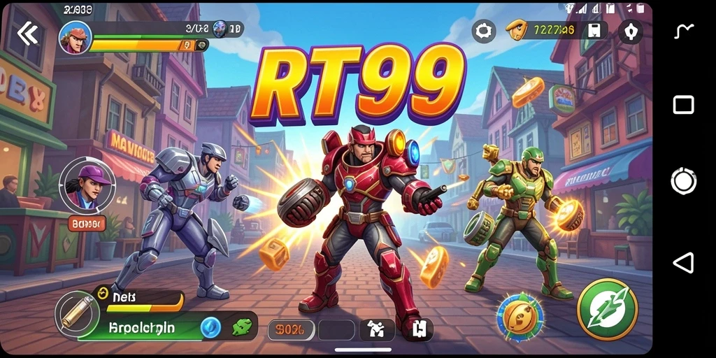 Tangkapan layar menampilkan momen seru dalam gameplay RT99.