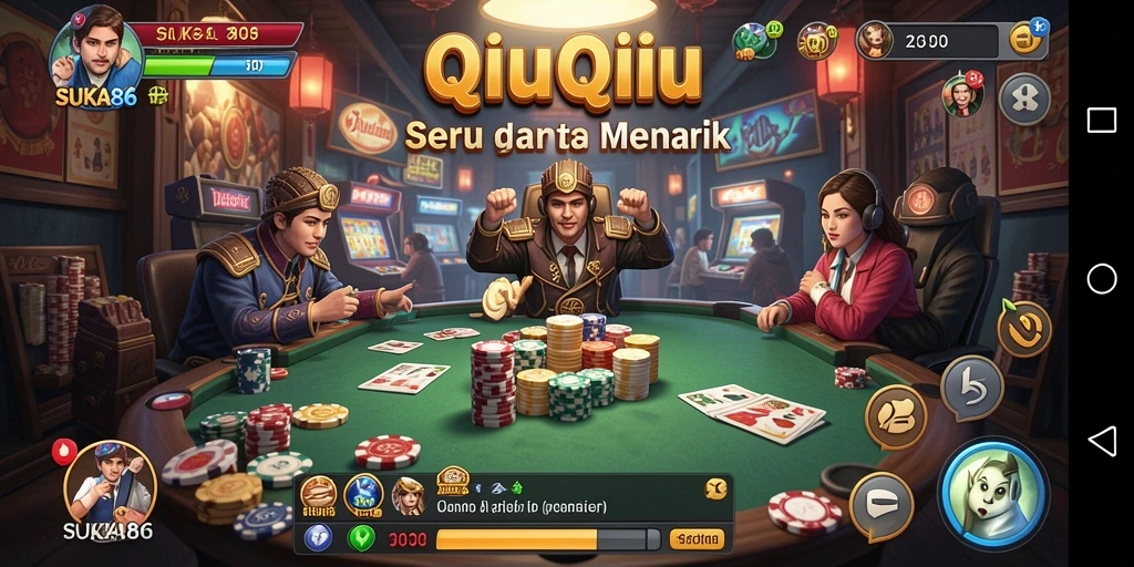 Screenshot gameplay QiuQiu di SUKA86 yang seru.