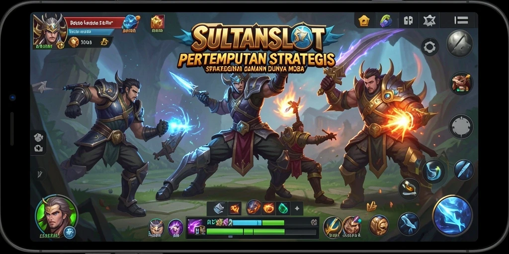 Tampilan gameplay <strong>SULTANSLOT</strong> yang seru dan mendebarkan dalam pertempuran MOBA.