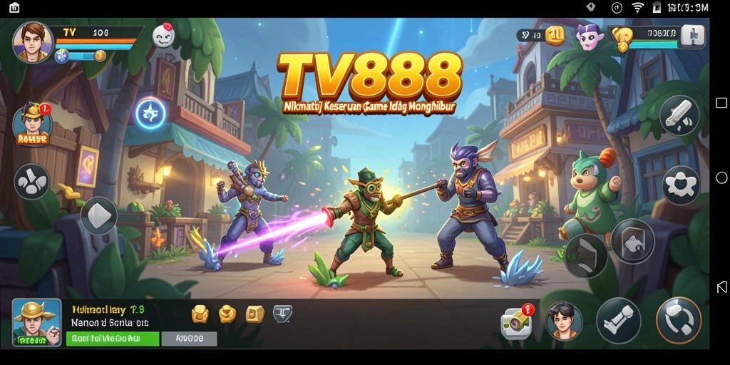 Tangkapan layar utama TV888 menampilkan gameplay seru dari game Idle.
